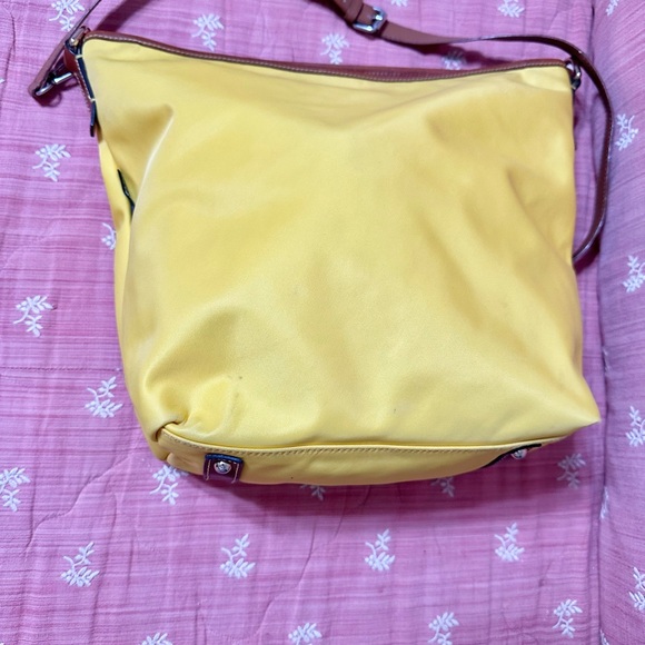 Dooney & Bourke Yellow and Brown Shoulder Bag - Picture 5 of 9